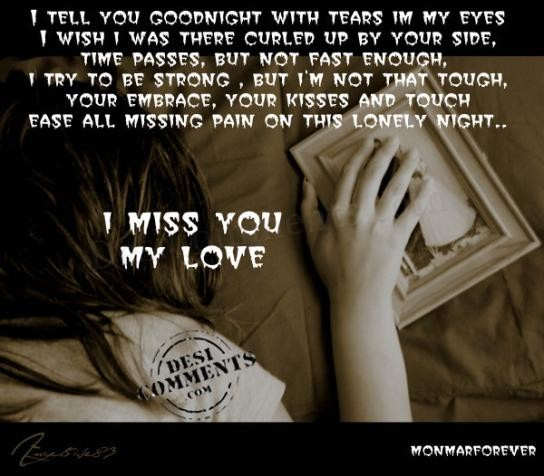 i miss you,