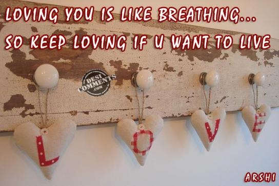 Loving you is like breathing