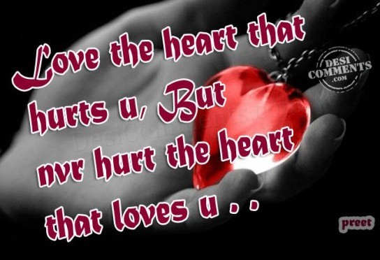 The heart that loves you...