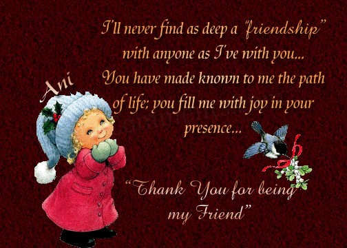 Thank you for being my frnd
