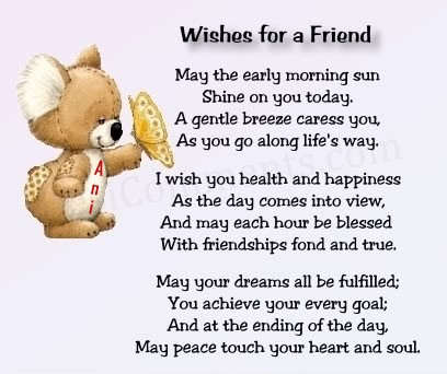 Wishes for a friend