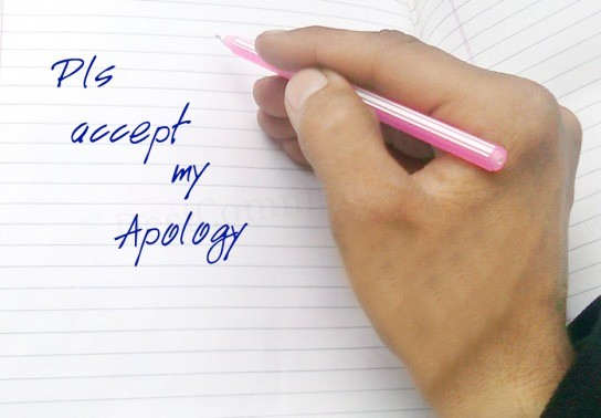 Please Accept My Apology...