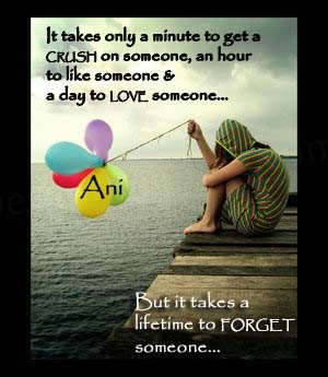 It takes a lifetime to forget someone...