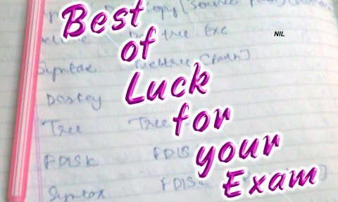 Best of luck for your exam