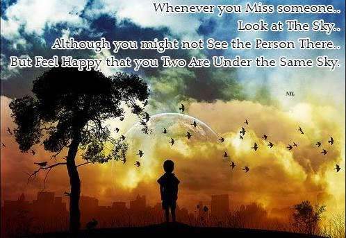 Whenever you miss someone...