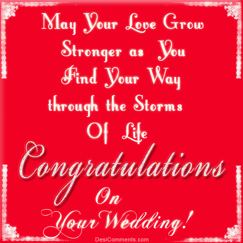 Congratulations on your wedding Tag Gagandeep Kaur HTML Code for Orkut 