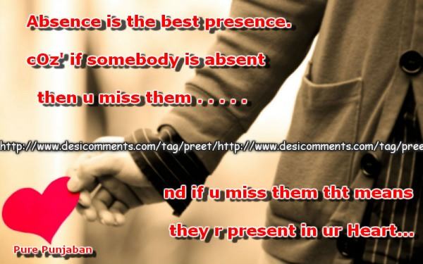 Absence is the best