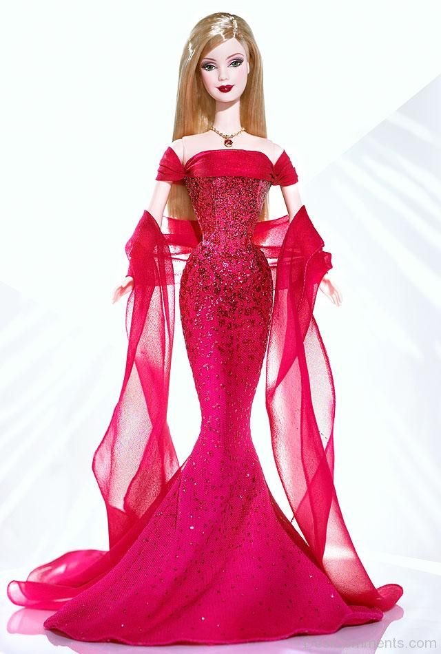 Beautiful Red Barbie Doll Dress - DesiComments.com