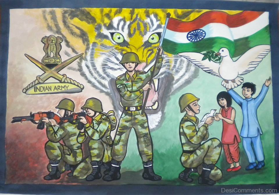 Indian Army Painting - DesiComments.com