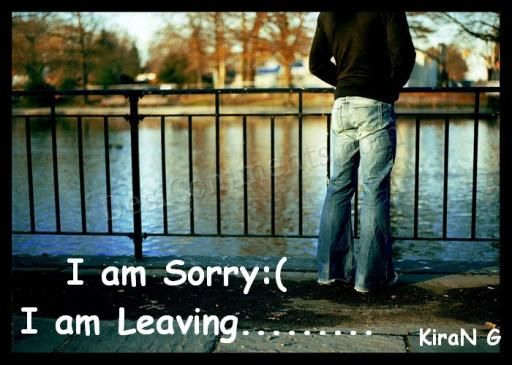 I am leaving