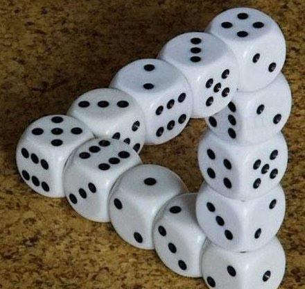 Dice Optical Illusion