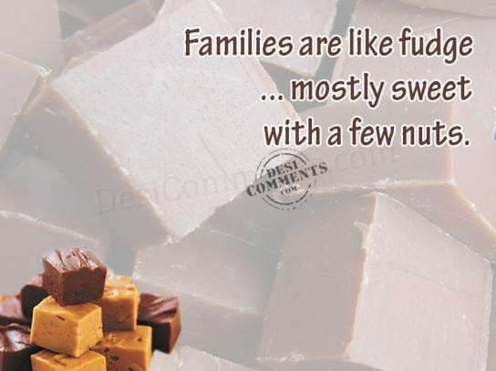 Families are like fudge