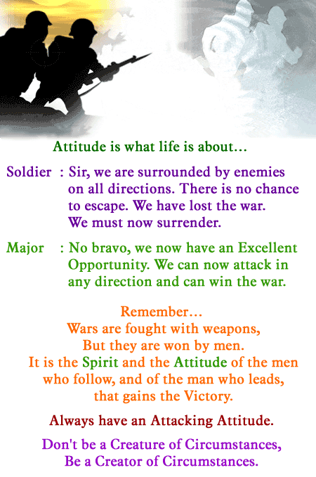 Attitude is what life is…