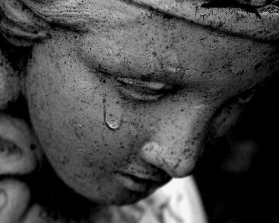 Crying statue