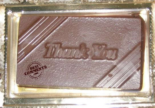 Chocolate thanks