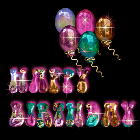 Happy Birthday Glitter Graphic