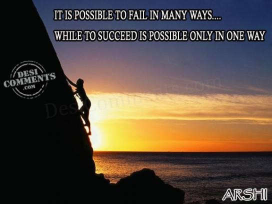 It is possible to fail in many ways - DesiComments.com