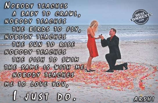 Nobody teaches me to love you