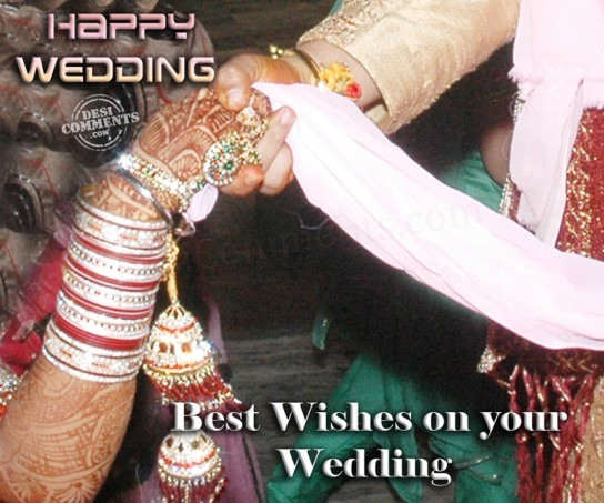 Best wishes on your wedding - DesiComments.com