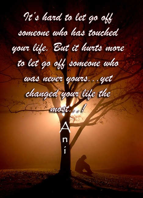 It's hard to let go