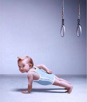 Little Baby Doing Push Ups