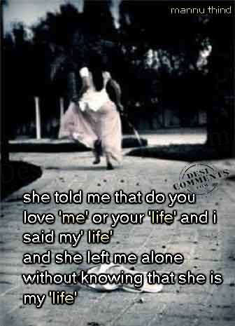 She told me that…