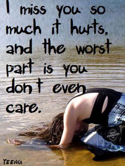 I miss you so much it hurts