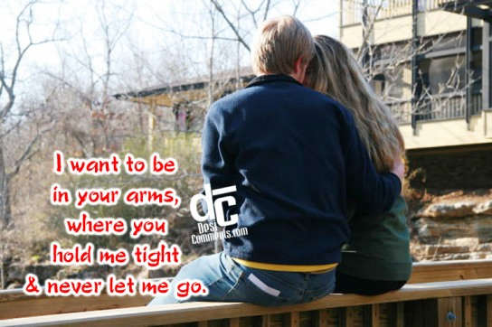 I want to be in your arms