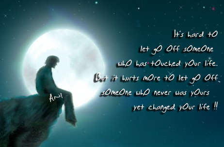 It's hard to let go off someone