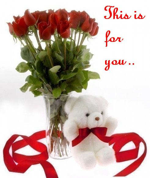 Red Roses and Teddy Bear