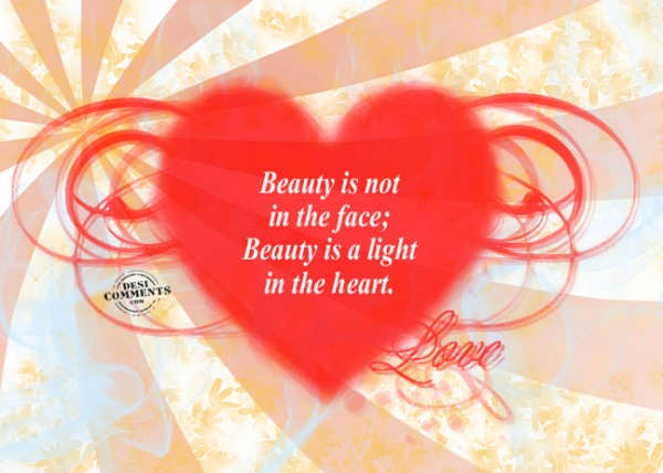 Beauty is not in the face