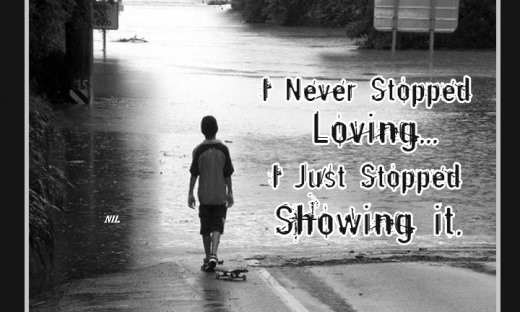 I never stopped loving…