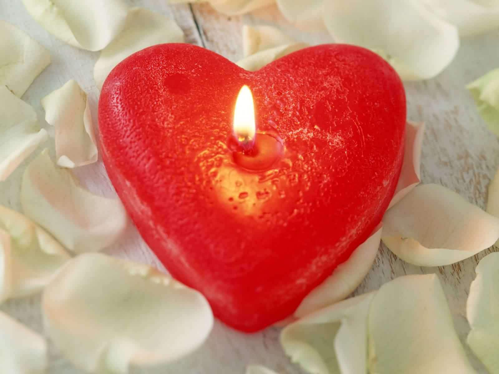 Heart Candle - DesiComments.com