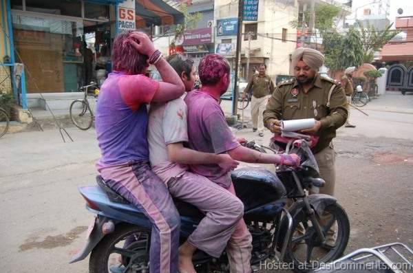 Holi with Punjab Police