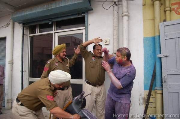 Holi with Punjab Police