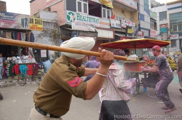 Holi with Punjab Police