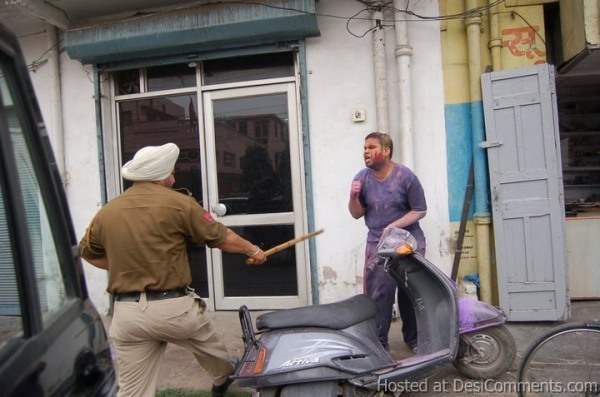 Holi with Punjab Police