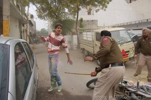 Holi with Punjab Police