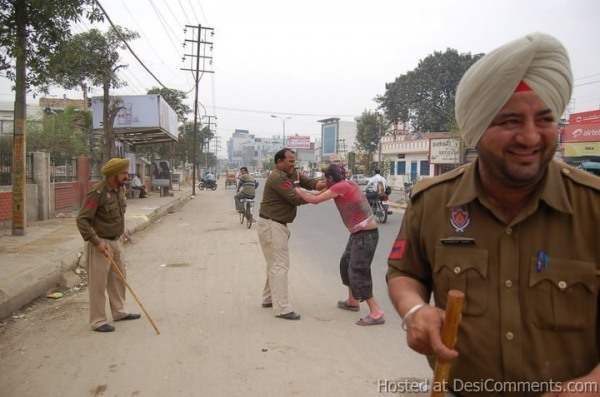 Holi with Punjab Police