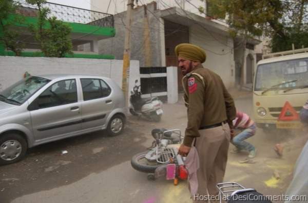 Holi with Punjab Police