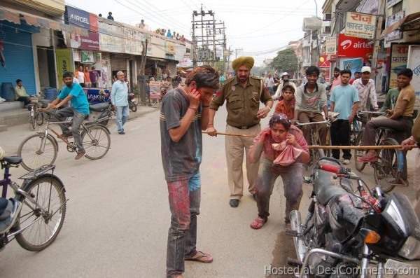 Holi with Punjab Police