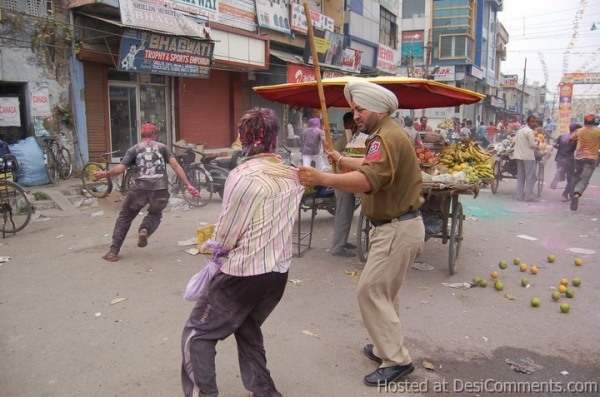 Holi with Punjab Police