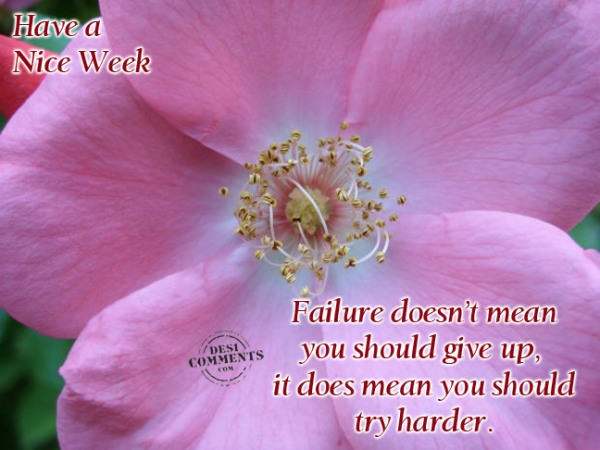 Failure doesn’t mean you should give up…