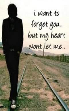 I want to forget you but my heart won’t let me