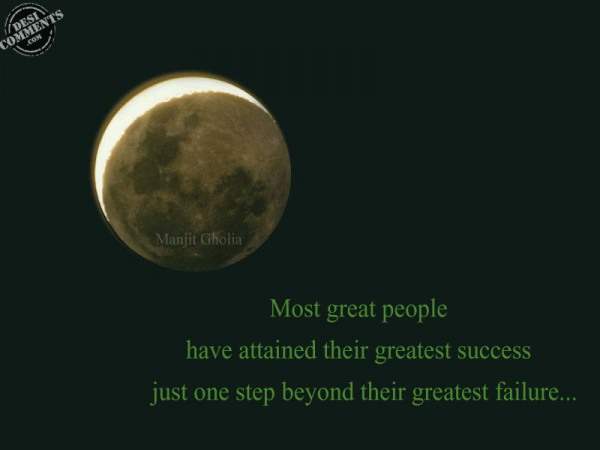 Most great people...