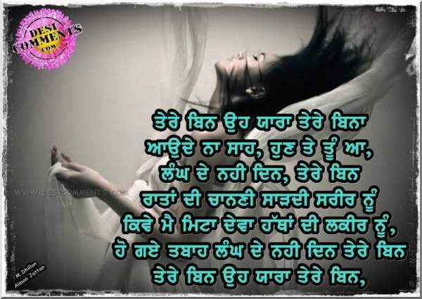 Oh yaara tere bina