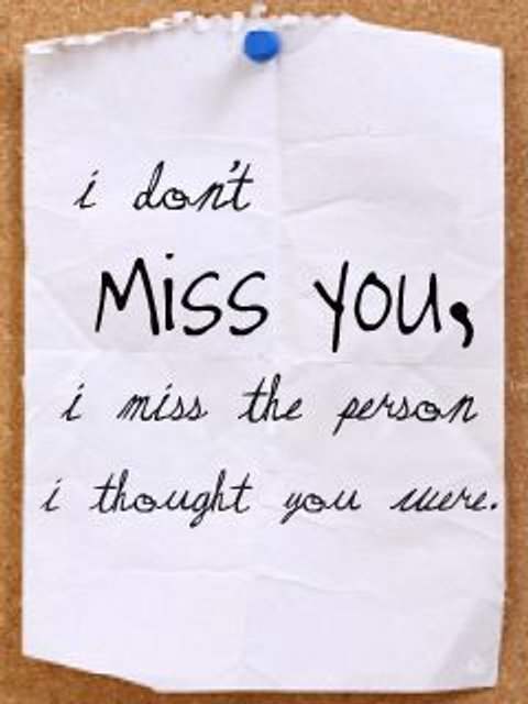 I don’t miss you