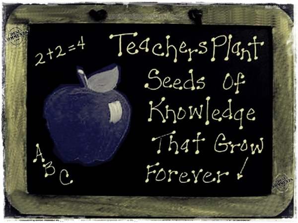 Teachers plant seeds of knowledge that grow forever