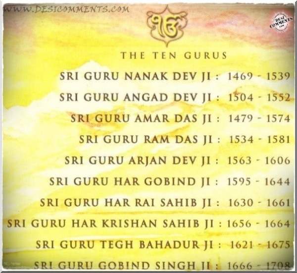 Sikhism - Ten Gurus
