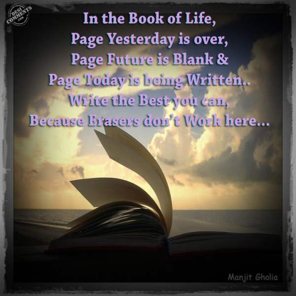 In the book of life...